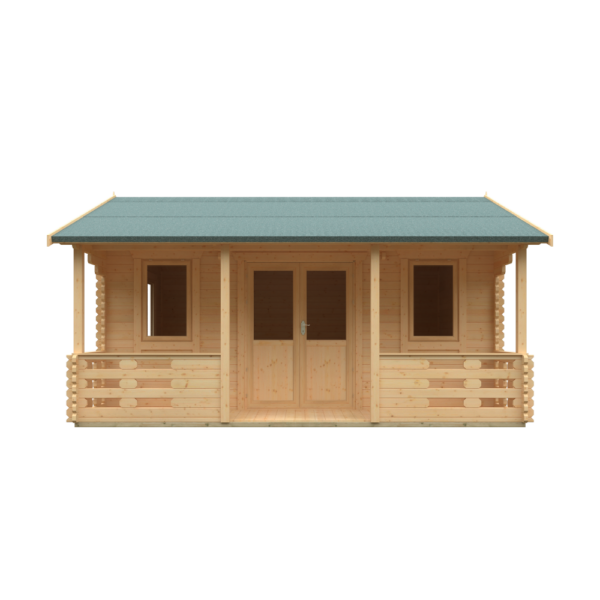 18x14 Adlington (inc. Veranda) Log Cabin | 44mm