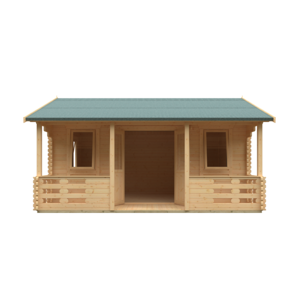 18x14 Adlington (inc. Veranda) Log Cabin | 44mm