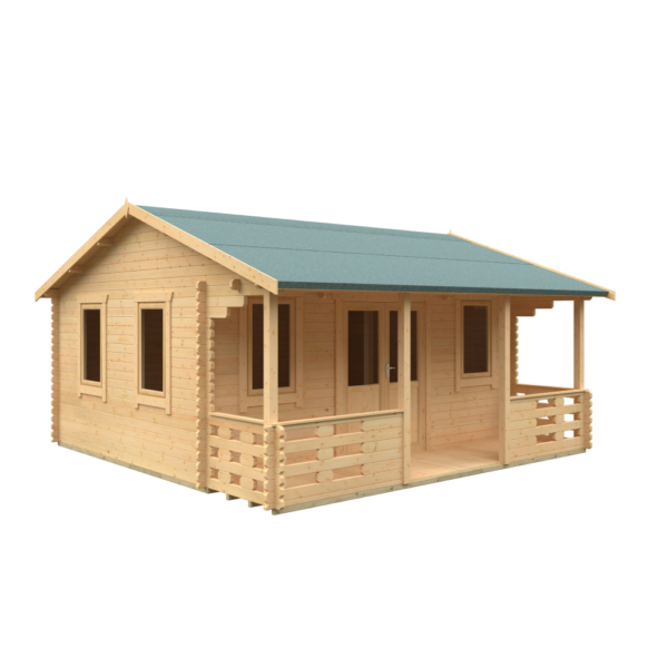 18x14 Adlington (inc. Veranda) Log Cabin | 44mm