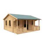 18x14 Adlington (inc. Veranda) Log Cabin | 44mm