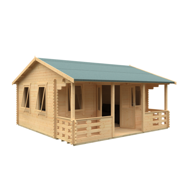 18x14 Adlington (inc. Veranda) Log Cabin | 44mm