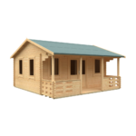 18x14 Adlington (inc. Veranda) Log Cabin | 44mm