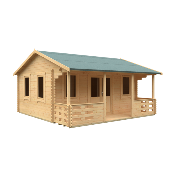 18x14 Adlington (inc. Veranda) Log Cabin | 44mm