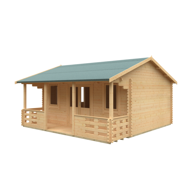 18x14 Adlington (inc. Veranda) Log Cabin | 44mm