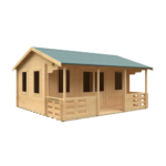 18x16 Adlington (inc. Veranda) Log Cabin | 44mm