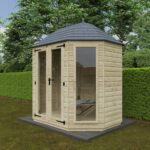 8x6 Tanalised Octagonal Full Pane Shed