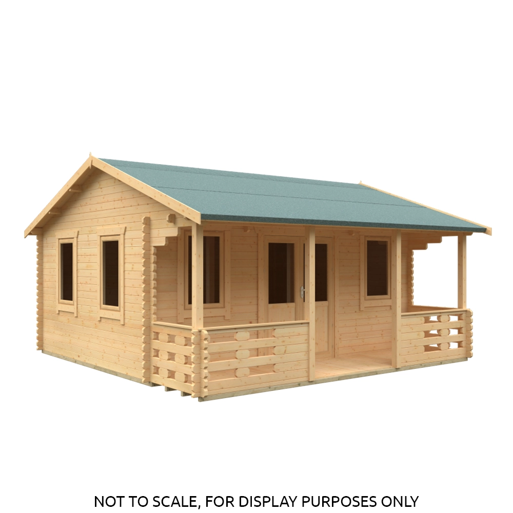 20x20 Adlington (inc. Veranda) Log Cabin | 44mm