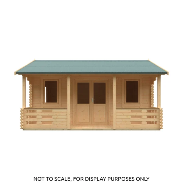 20x20 Adlington (inc. Veranda) Log Cabin | 44mm