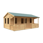 20x14 Adlington (inc. Veranda) Log Cabin | 44mm