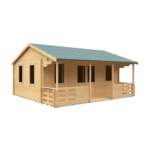 20x18 Adlington (inc. Veranda) Log Cabin | 44mm