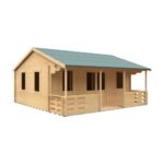 20x20 Adlington (inc. Veranda) Log Cabin | 44mm