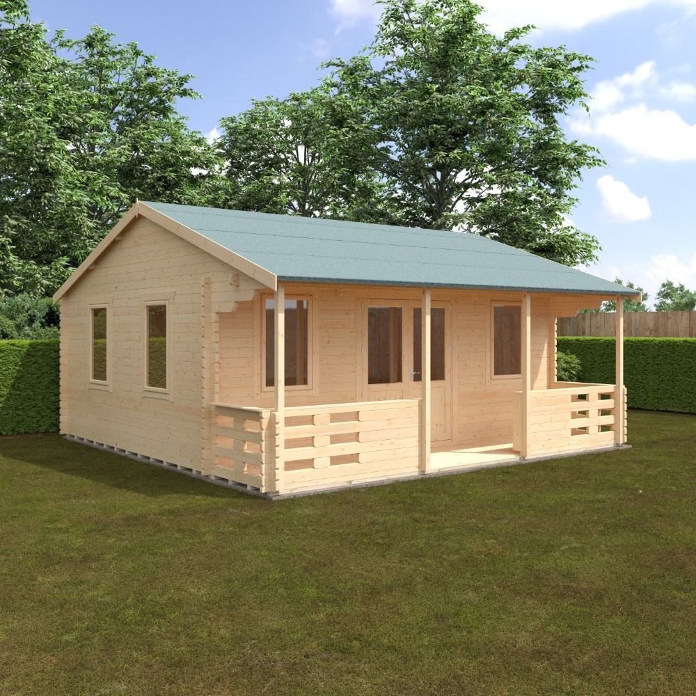 20x20 Adlington (inc. Veranda) Log Cabin | 44mm