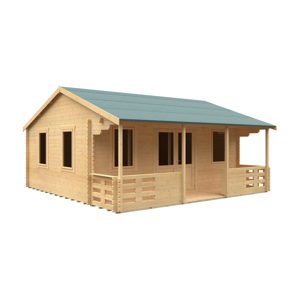 20x20 Adlington (inc. Veranda) Log Cabin | 44mm